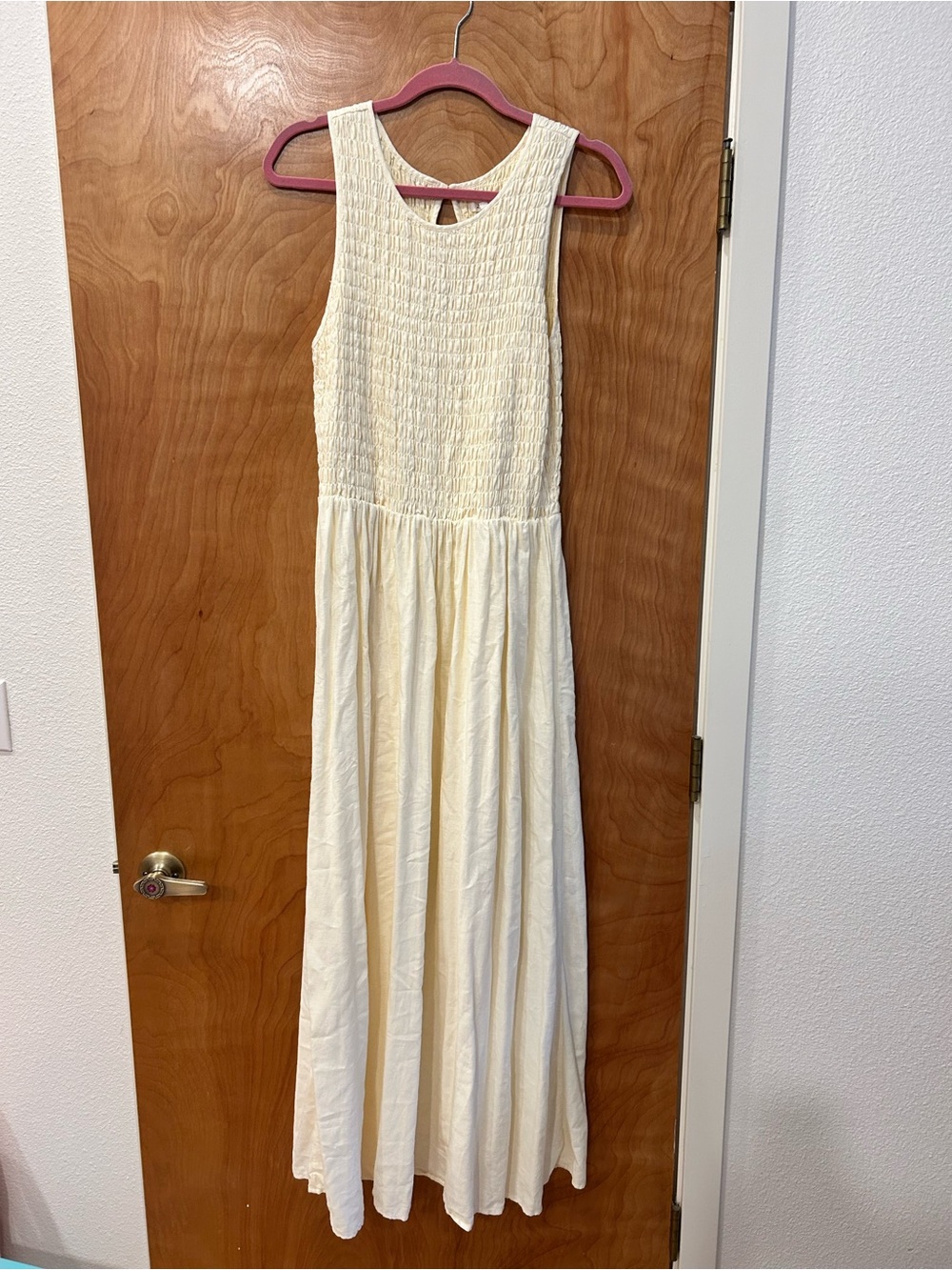 Z Supply Yellow Smocked Maxi Dress